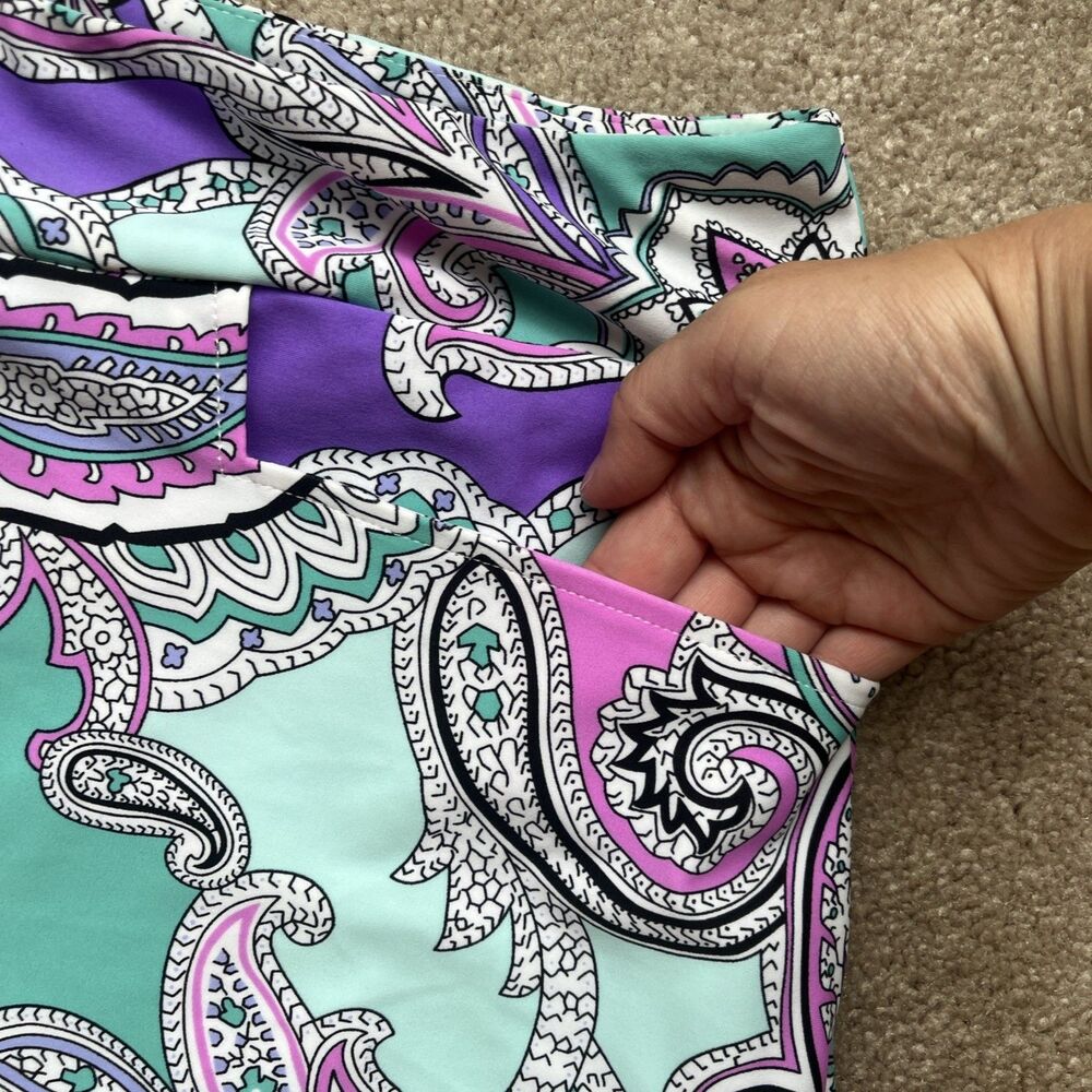 Jude Connally Purple and Teal Paisley Skort - Picture 7 of 8